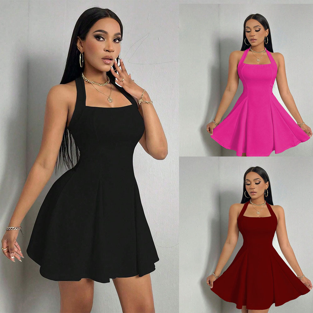Y2K Neues Sexy Damenkleid mit  – Y2K Backless Halter Mini Dress Bewertung und Preis