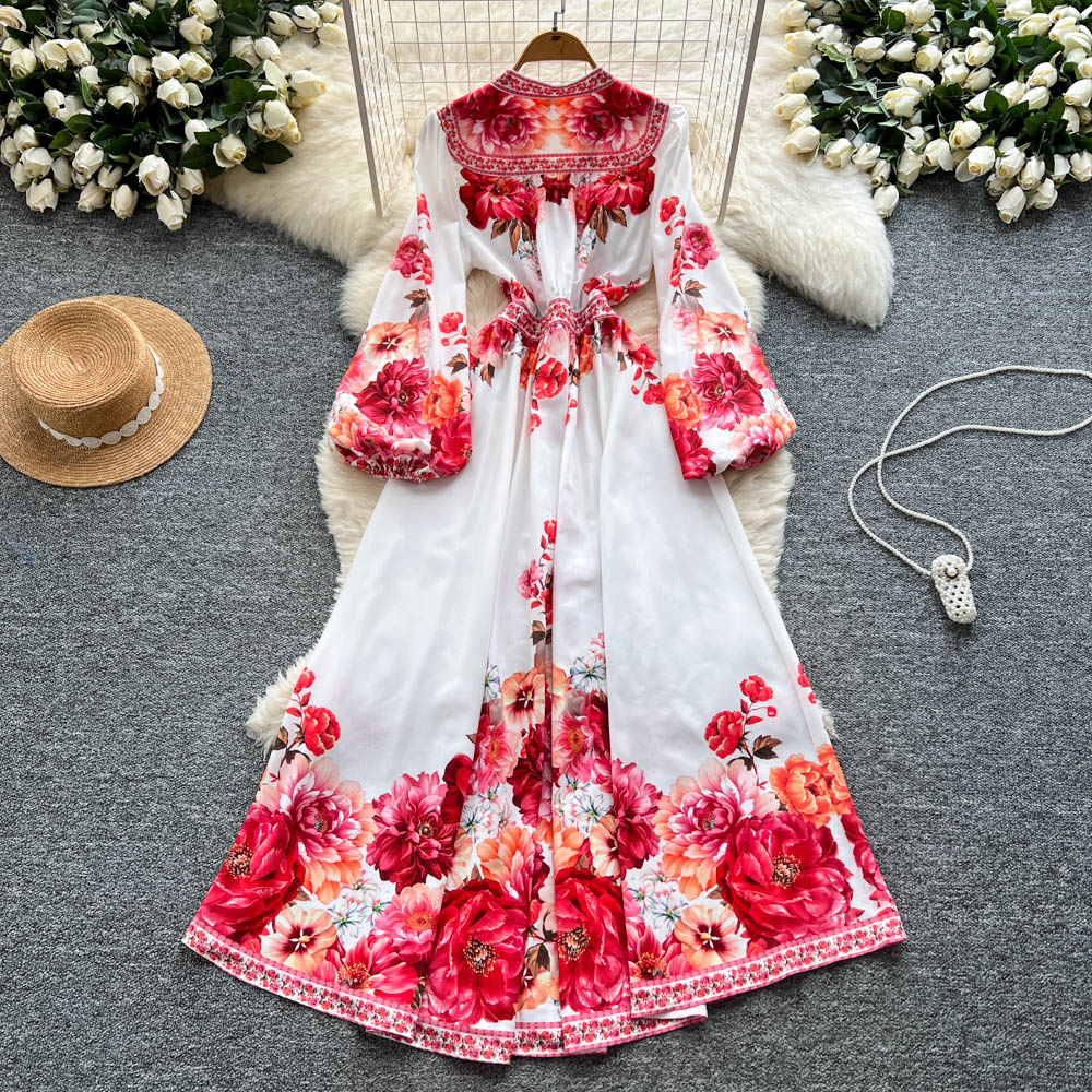 Französisches elegantes Vintag – French Vintage Floral Midi Dress Bewertung und Preis