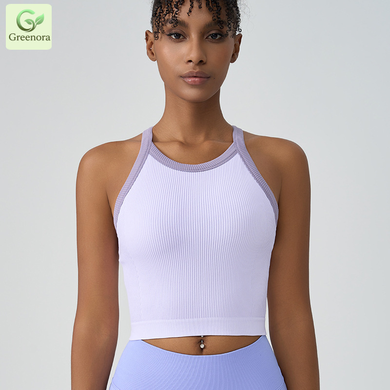Greenora Geripptes Yoga Crop T – Seamless Ribbed Workout Tank Top Bewertung und Preis