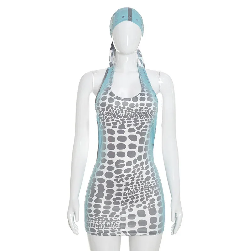 Sexy Neckholder-Minikleid mit  – Y2K Backless Halter Mini Dress Bewertung und Preis