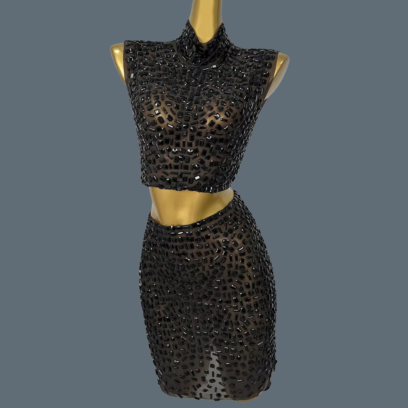 Sommer Sparkly Schwarz Strass  – Sparkly Rhinestone Club Party Dress Bewertung und Preis