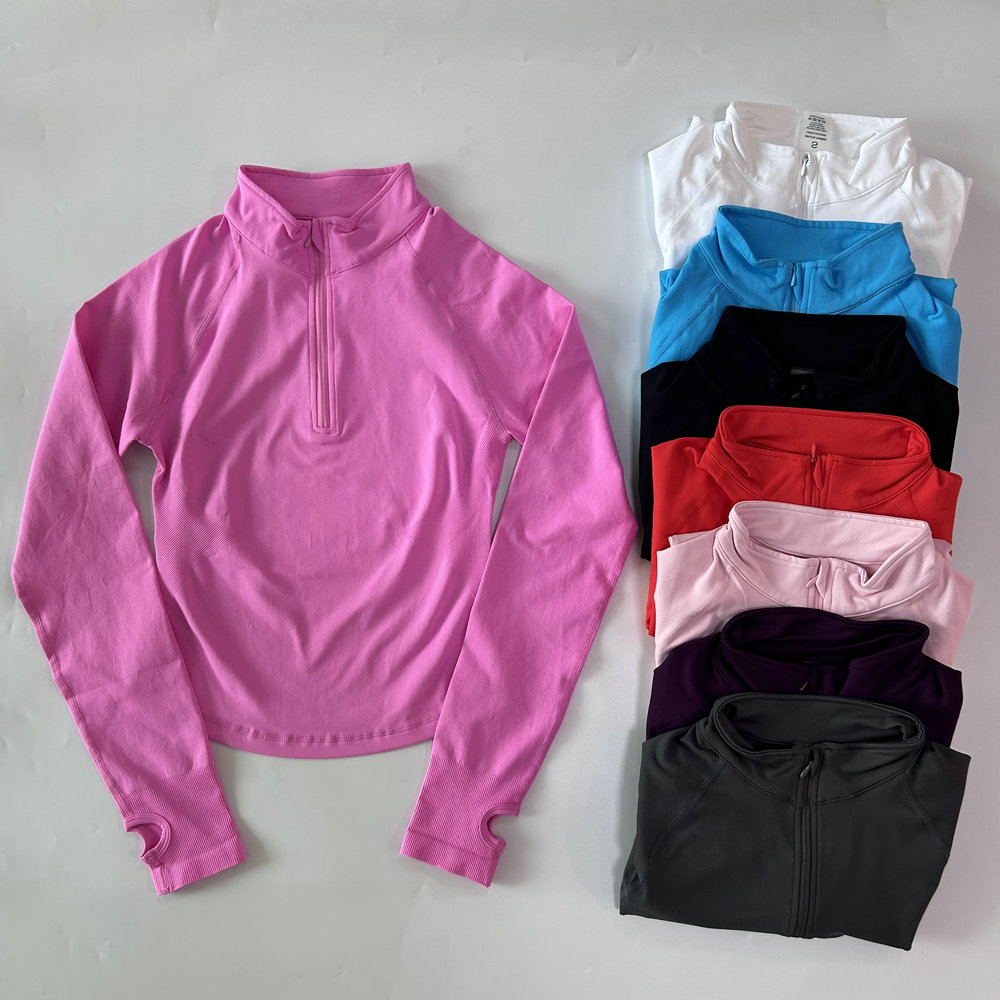 No Logo Yoga-Jacke mit halbem  – Blouses Bewertung und Preis